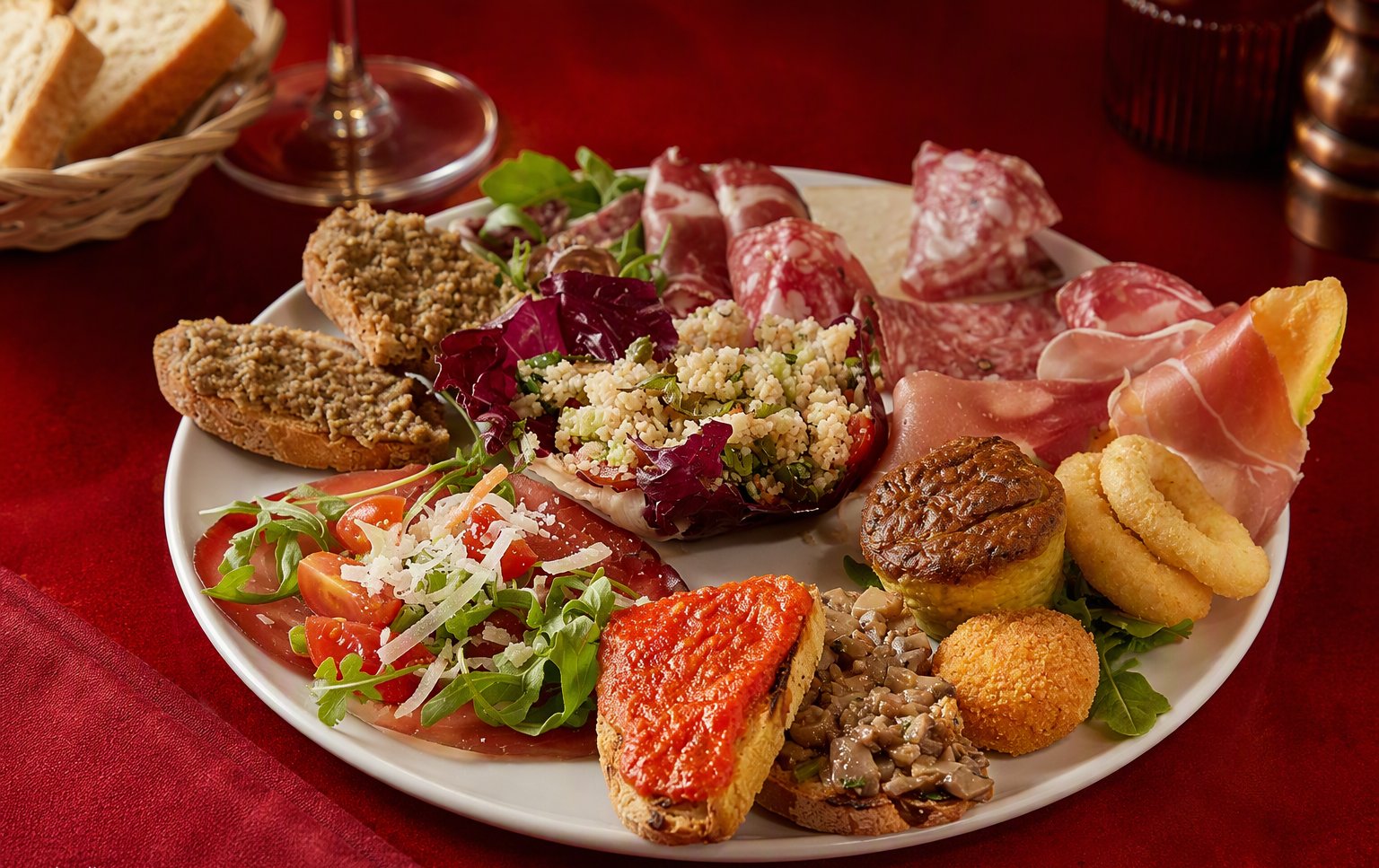 Tagliere della casa con salumi e pane